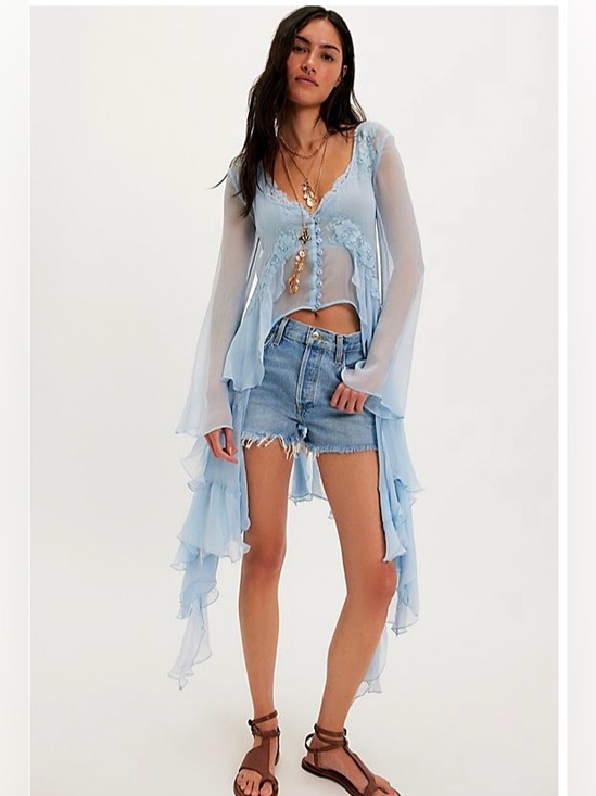 Free People Tops - Free People Nigel Preston Angel Chiffon
Maxi Top size M